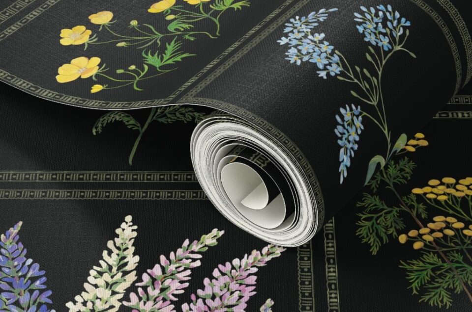 A Truly Fun Project – The Wildflower Collage Wallpaper Challenge on Spoonflower